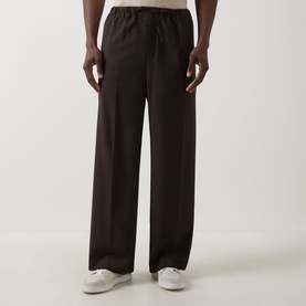 Drawstring Straight-Leg Trousers