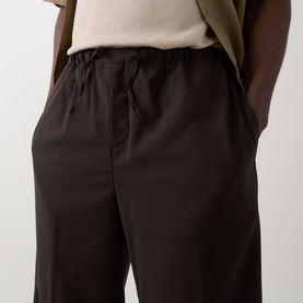 Drawstring Straight-Leg Trousers