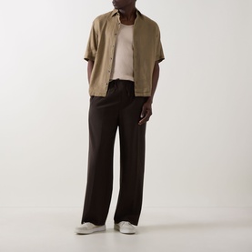 Drawstring Straight-Leg Trousers