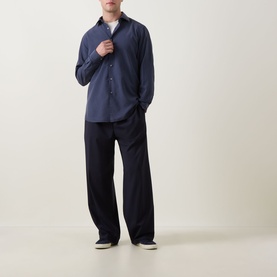 Drawstring Straight-Leg Trousers