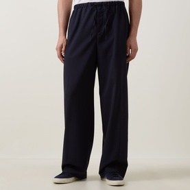 Drawstring Straight-Leg Trousers