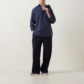 Drawstring Straight-Leg Trousers