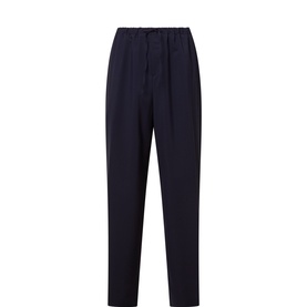 Drawstring Straight-Leg Trousers