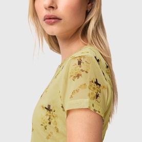 Ellie Floral Mesh T-Shirt