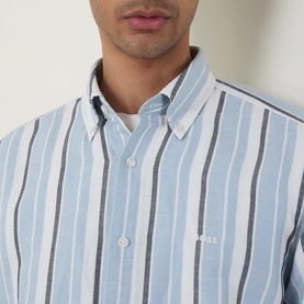 Ricoplus Logo Striped Shirt
