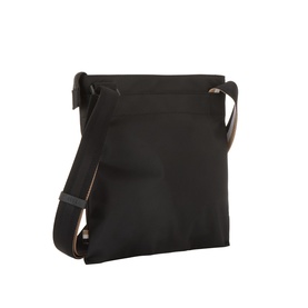 Hugo Boss Catch 3.0 Envelope Crossbody Bag in black with silver-tone hardware, zip fastening, front pocket, and woven crossbody strap