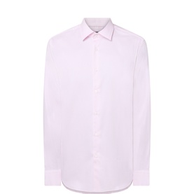 Hugo Boss light pink single cuff regular formal shirt, spread collar, long sleeves, 98% cotton blend
