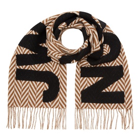 Logo Tassel Fringe Scarf