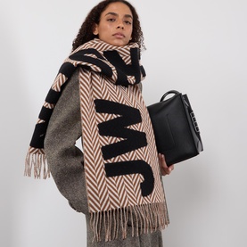 Logo Tassel Fringe Scarf