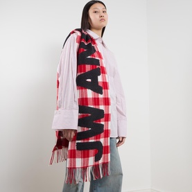 Logo Tassel Fringe Scarf