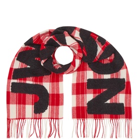 Logo Tassel Fringe Scarf