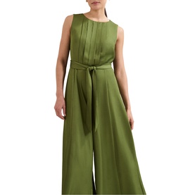 Janine Pleated Wide Leg Jumpsuit