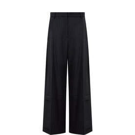 Linden Pinstripe Wide Leg Trousers