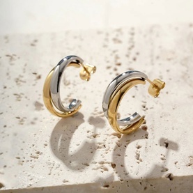 Muse Hoop Stud Earrings