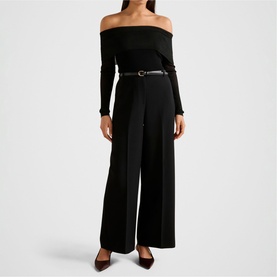 Alexandra Belted High-Rise Wide Leg Trousers