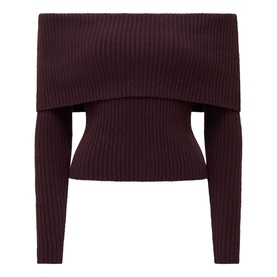 Ashley Ribbed Knitted Bardot Top