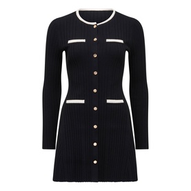 Brielle Flared Knitted Mini Dress