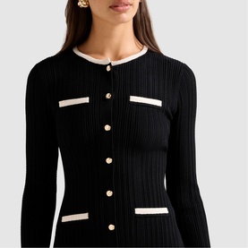 Brielle Flared Knitted Mini Dress