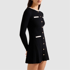 Brielle Flared Knitted Mini Dress