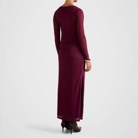Brittany Gathered Side Slit Dress