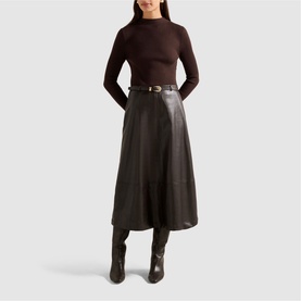 Brooklyn Faux Leather Two-in-One Dress