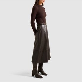 Brooklyn Faux Leather Two-in-One Dress