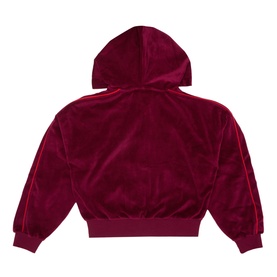 Monogram Logo Velvet Zip Hoodie