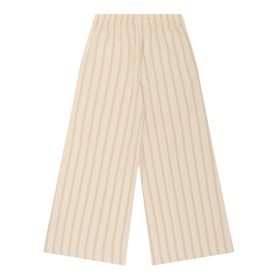 Monogram Logo Striped Wide Leg Trousers