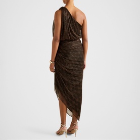 Cassidy Plisse One Shoulder Dress