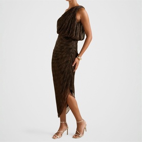 Cassidy Plisse One Shoulder Dress