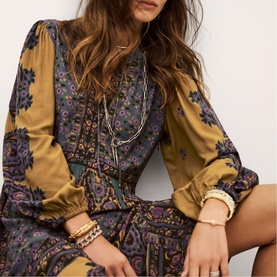 Barley Floral Flared Dress