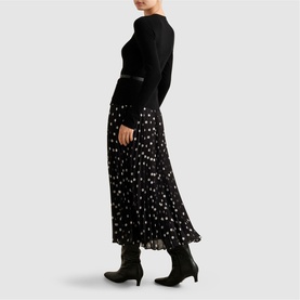 Daphne Polka Dot Two-In-One Flared Dress