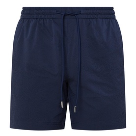 Logo Seersucker Swim Shorts