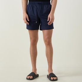 Logo Seersucker Swim Shorts