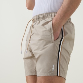 Iconic Logo Side Stripe Swim Shorts