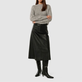 Jaelyn Faux Leather Flared Skirt
