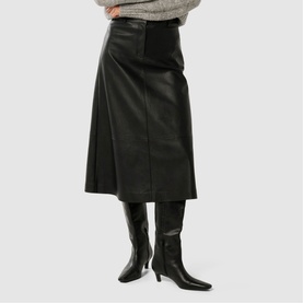 Jaelyn Faux Leather Flared Skirt