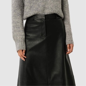 Jaelyn Faux Leather Flared Skirt