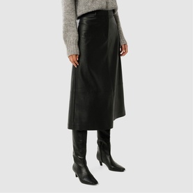 Jaelyn Faux Leather Flared Skirt