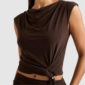 Jazelle Hardware Drape Detail Top