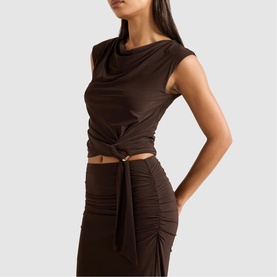 Jazelle Hardware Drape Detail Top