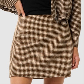 Kaia Check Mini Skirt
