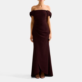 Kalee Bow Off The Shoulder Gown