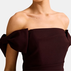 Kalee Bow Off The Shoulder Gown