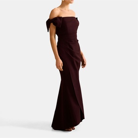 Kalee Bow Off The Shoulder Gown