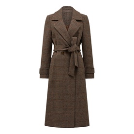 Luccia Belted Check Coat