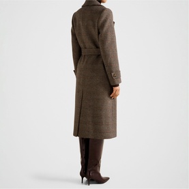 Luccia Belted Check Coat
