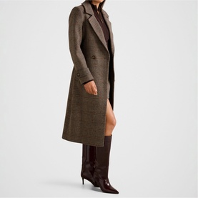Luccia Belted Check Coat