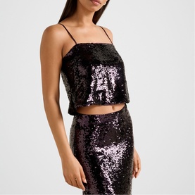 Nora Sequin Crop Top