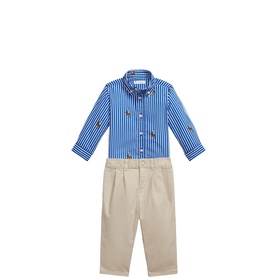 Polo Bear Shirt & Pants Two-Piece Set (3-24 Months)